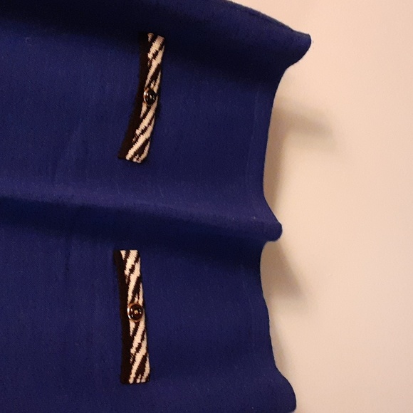 Vintage adolfo sport midnite blue and zebra print tunic sweater size s-m - Picture 2 of 6